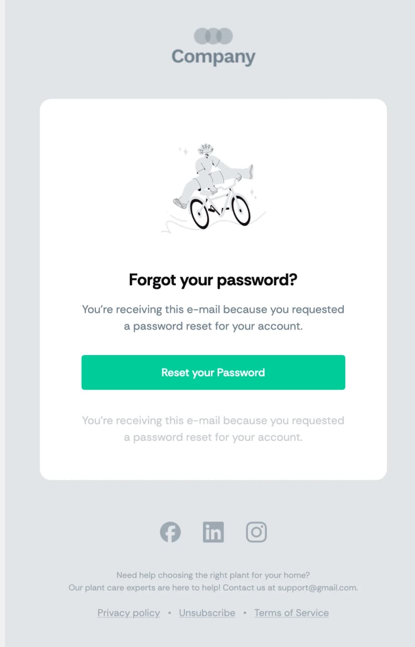 Password Reset Email Templates