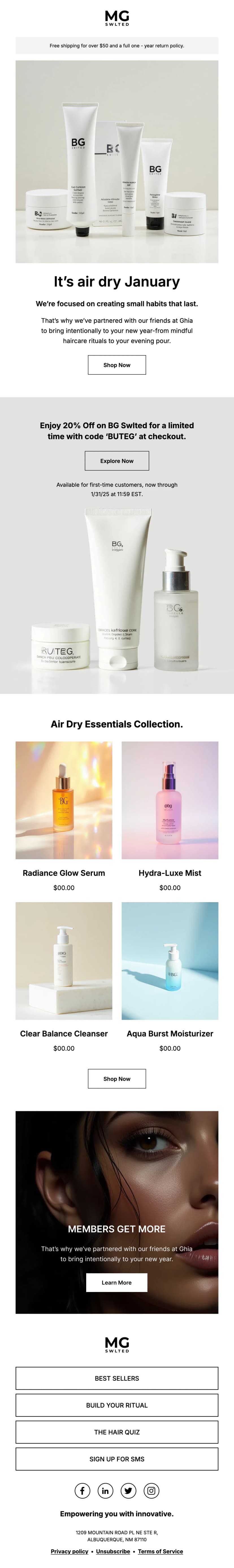 Skincare Email Template