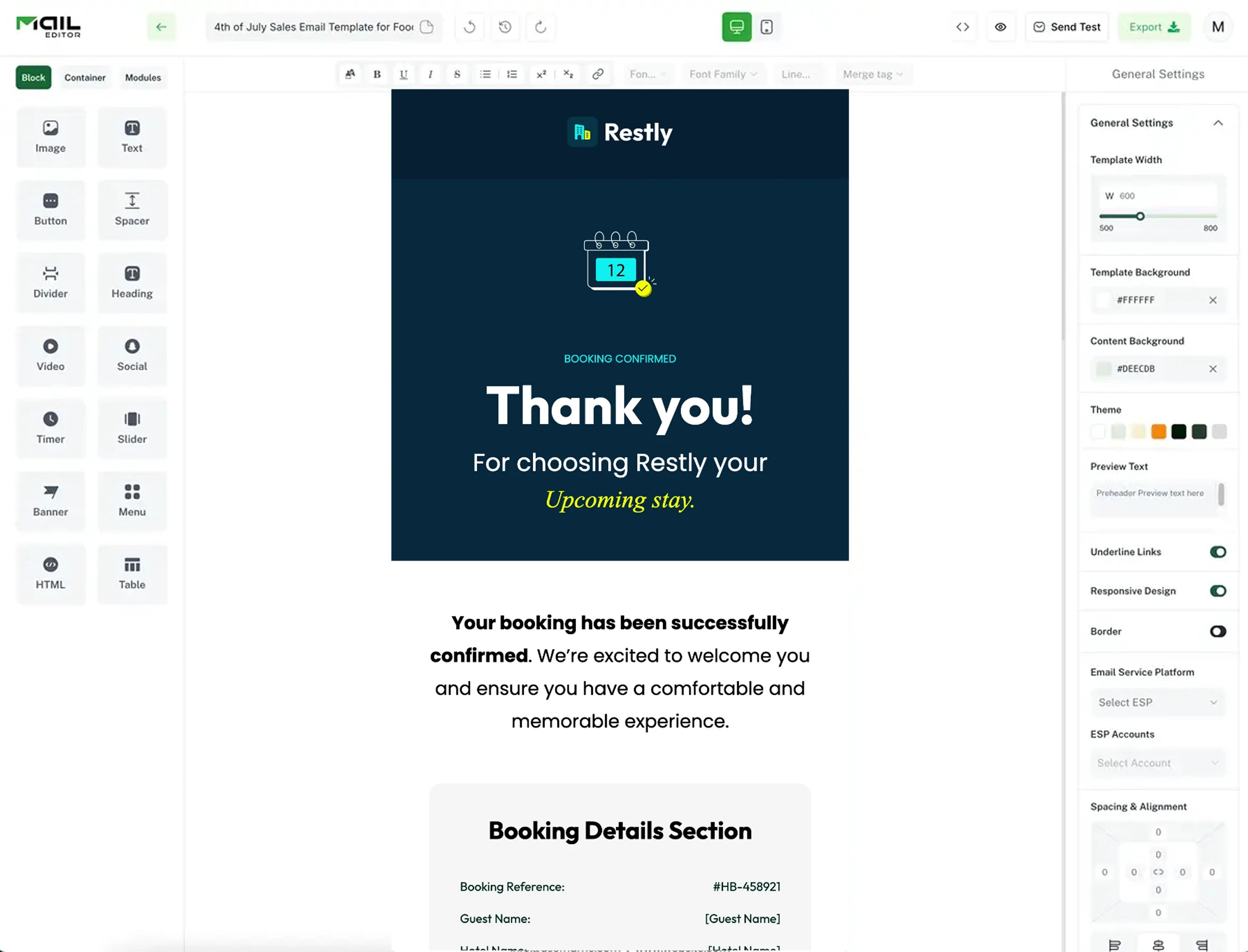 Edit Booking Emails Faster