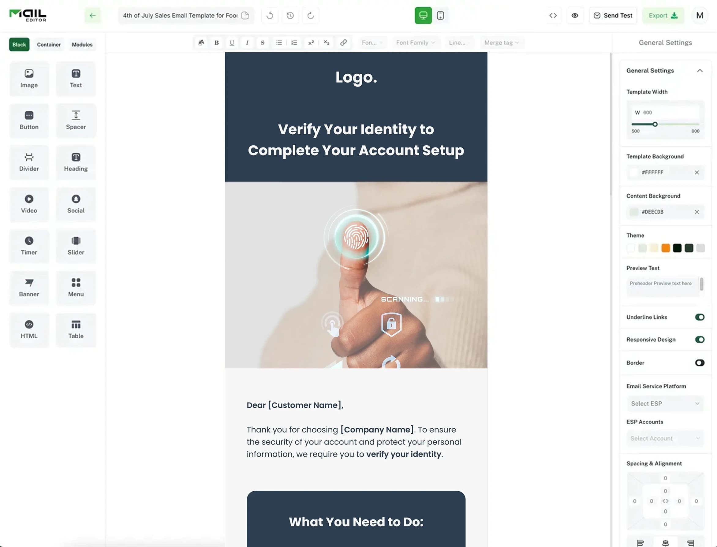 Edit Identity Verification Emails Faster