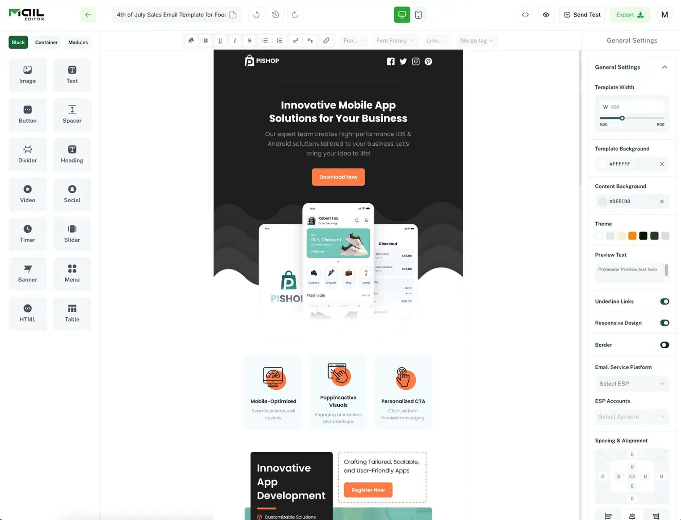 Edit Mobile App Development Emails Faster