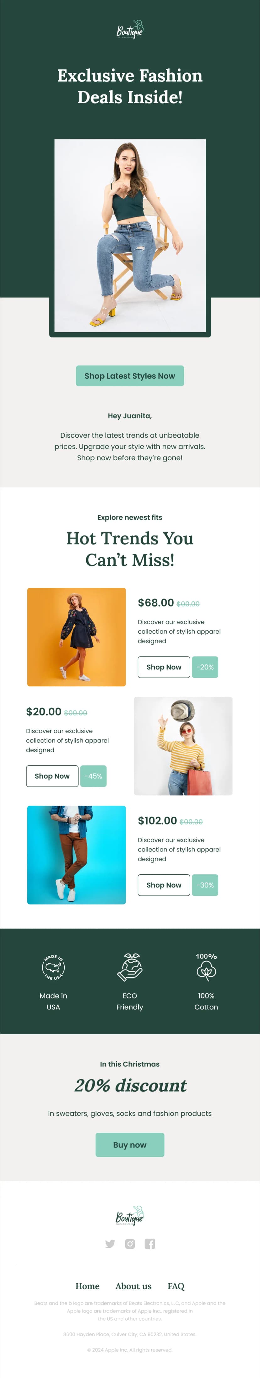 Fashion Deals & New Arrivals Email Template