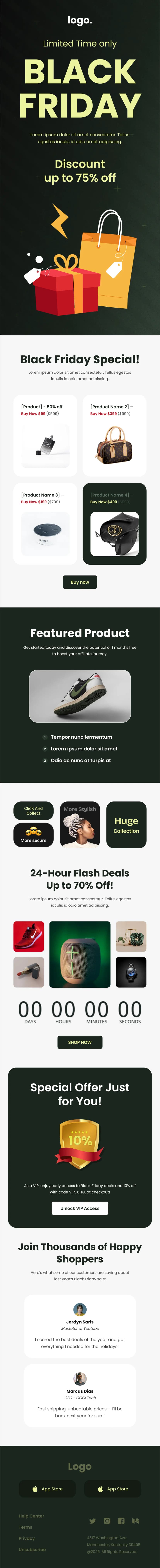 Black Friday Ecommerce Email Template