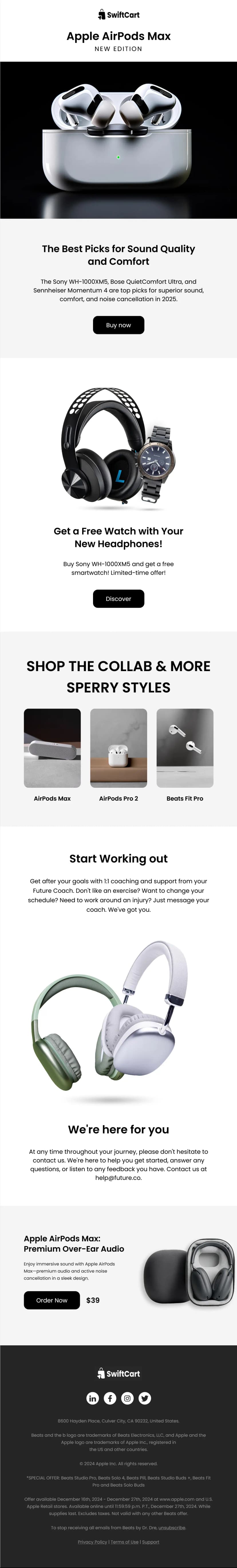 Headphones Newsletter Template