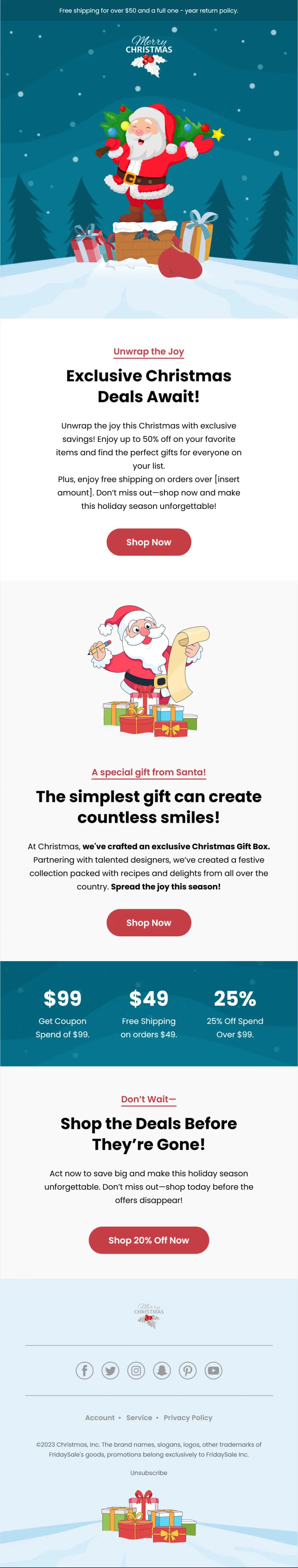 Christmas Deals Newsletter Template