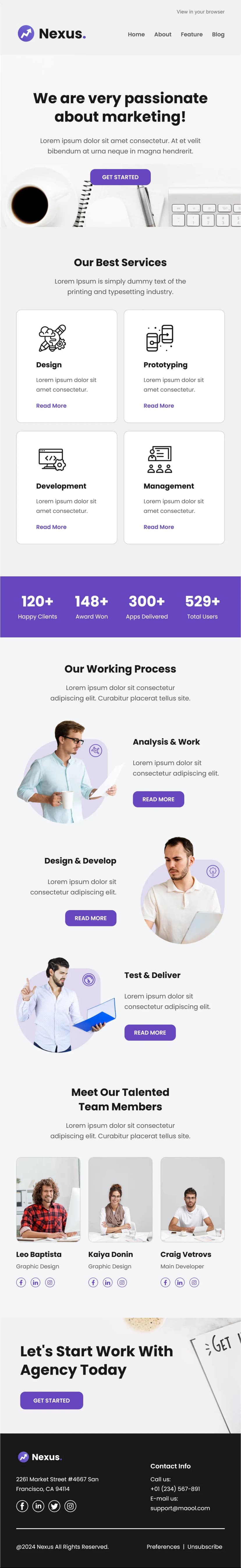 Marketing Agency Newsletter Template