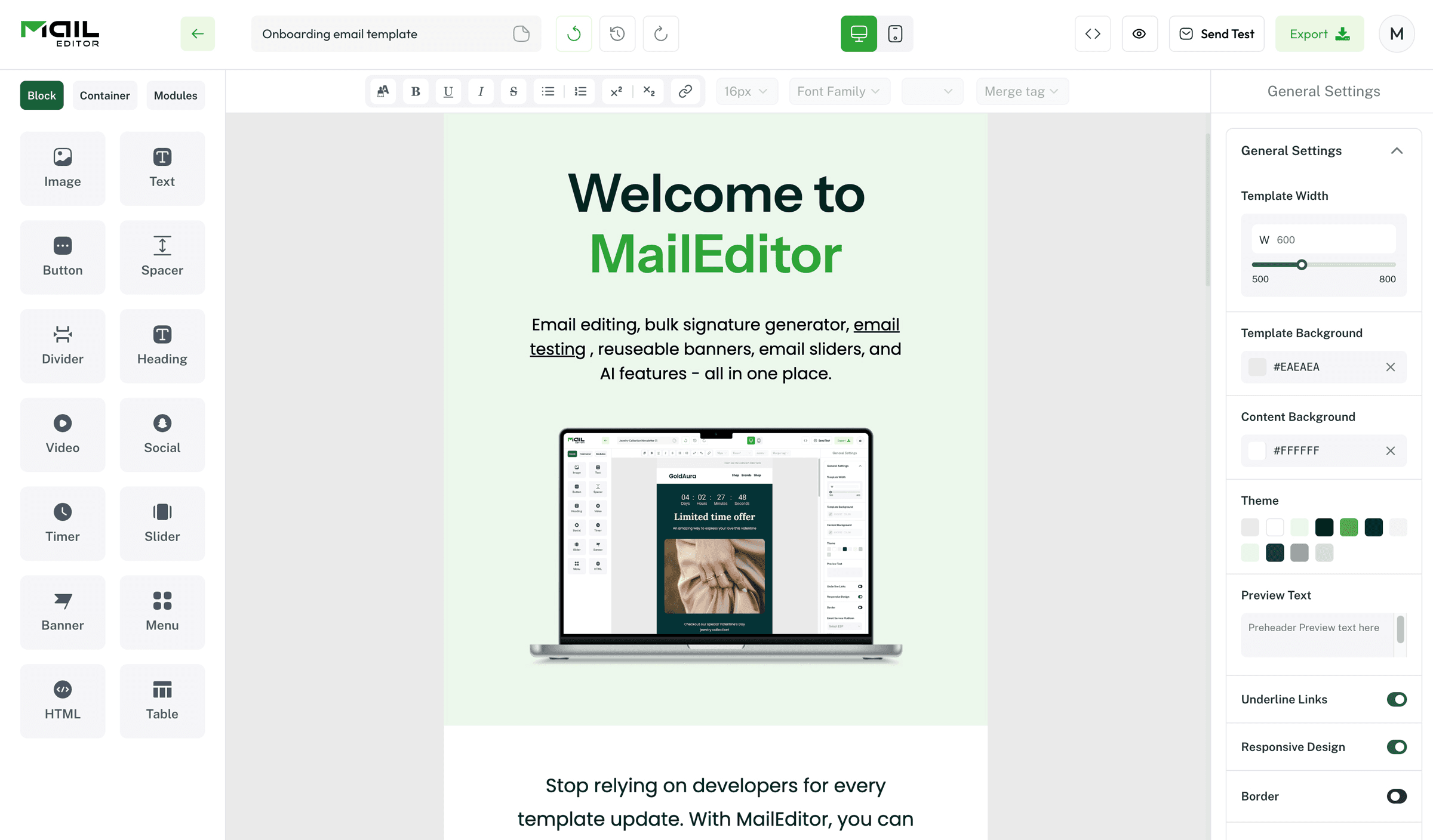 Maileditor Builder