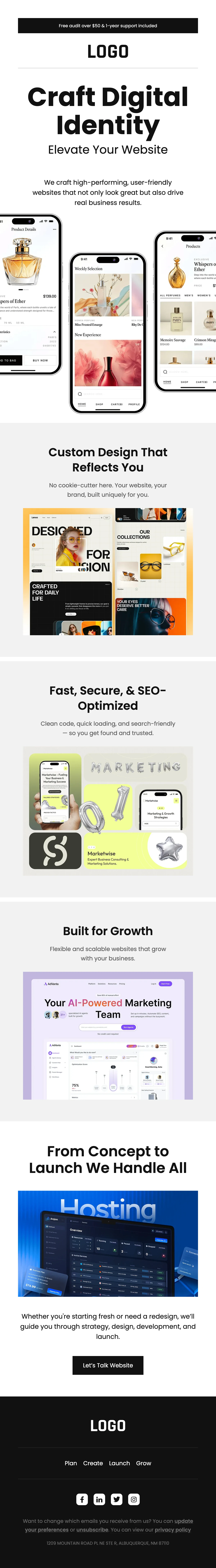 Website Services Email Template for Agencies