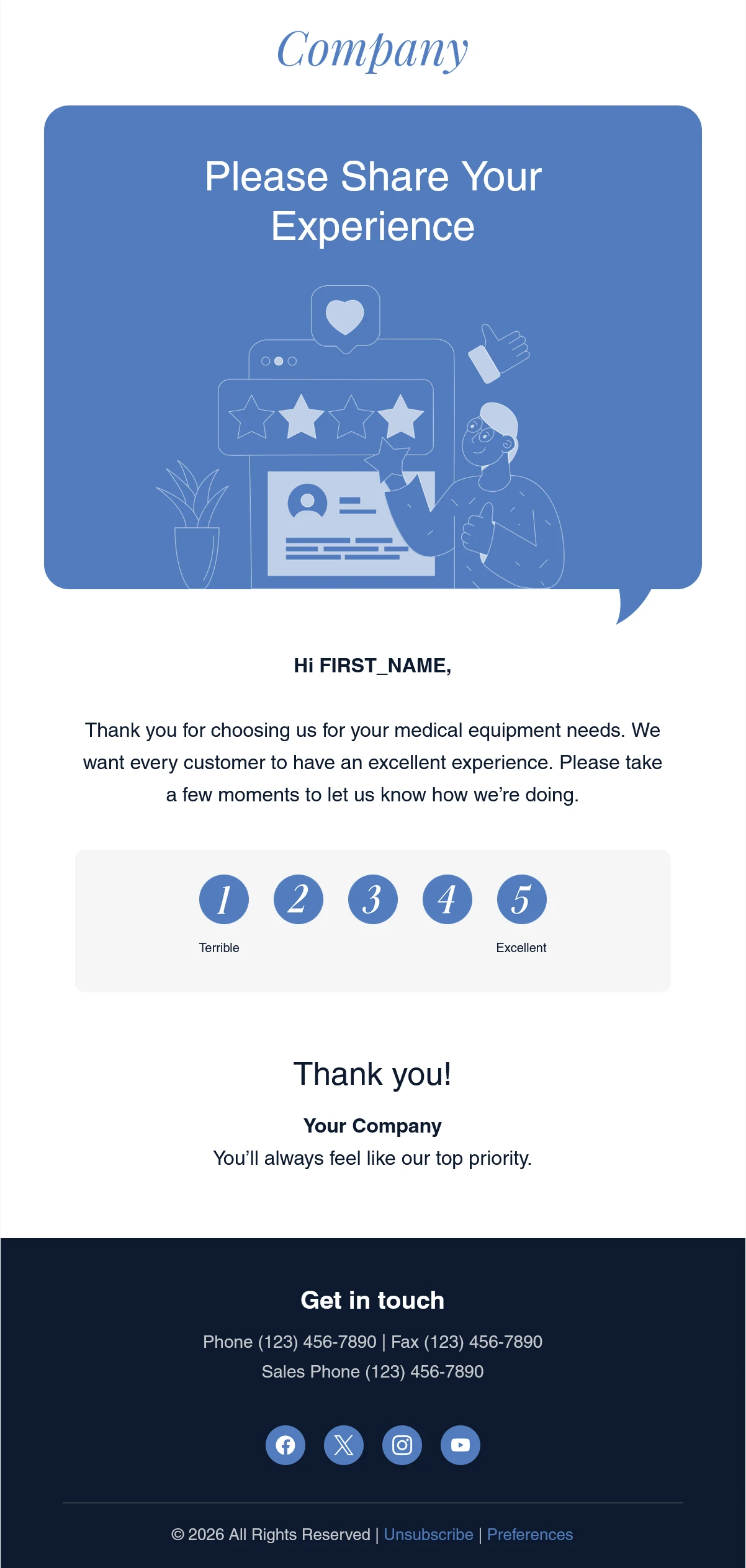 Customer Feedback Email Template